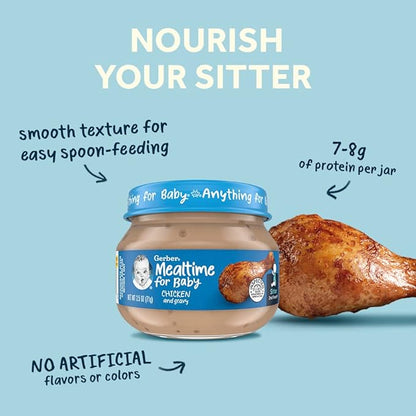 Gerber Chicken and Gravy Baby Food, 2.5 Oz (Pack of 6)