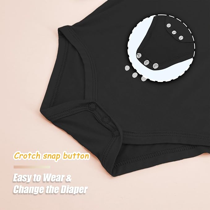 Jimonda Baby Bodysuits Rayon from Bamboo Short Sleeve Baby Boys Girls Rompers Soft Outfits Newborn Clothes