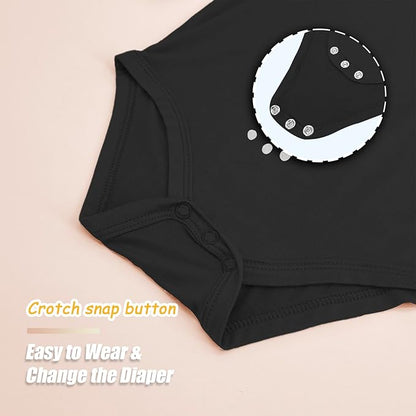 Jimonda Baby Bodysuits Rayon from Bamboo Short Sleeve Baby Boys Girls Rompers Soft Outfits Newborn Clothes