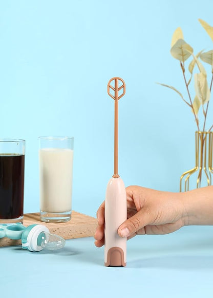 Handheld Electric Baby Formula Mixer,Handheld Drink Mixer (Brown)