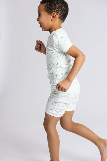 MONICA + ANDY baby-boys Organic Two-piece Shorty Pajama Set