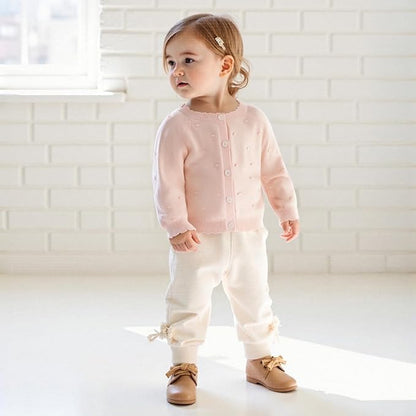 Newborn Baby Girl Knit Sweater Cardigan Winter Warm Button Down Sweatshirt Top Jacket Outfit Cute Infant Fall Clothes