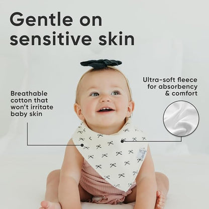 Copper Pearl Baby Bandana Drool Bibs for Drooling and Teething 4 Pack Gift Set (Paris Set)