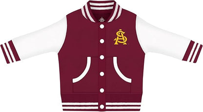 Creative Knitwear College Baby Varsity Jacket Lightweight - Team Logo, Multiple Colors, Unisex, (0 Months - 4T)