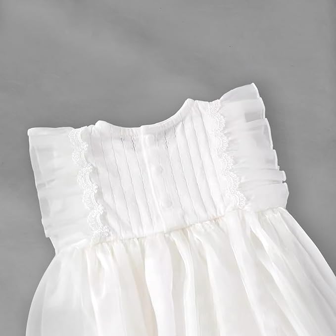 Baby Girl Summer Clothes Infant Tulle Romper Skirt Sleeveless Bodysuit One Piece Romper + Headband 2pcs set 0-12M