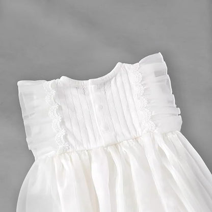 Baby Girl Summer Clothes Infant Tulle Romper Skirt Sleeveless Bodysuit One Piece Romper + Headband 2pcs set 0-12M