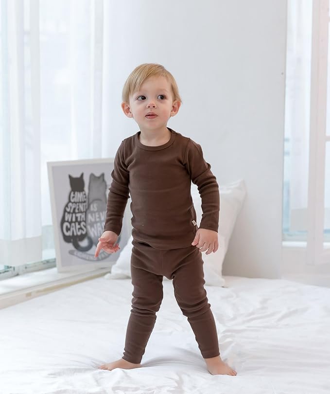 AVAUMA Baby Boys Girls Pajama Set Kids Toddler Snug fit Basic Cotton Sleepwear pjs for Daily