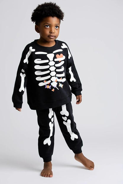 monica + andy Sporty Sweatsuit, 100% Organic Cotton Clothes for Boys & Girls, Outfit Sizes For Kids, Toddler & Infant