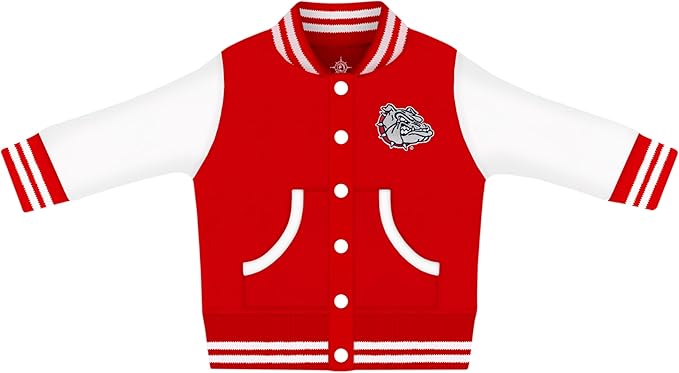 Creative Knitwear College Baby Varsity Jacket Lightweight - Team Logo, Multiple Colors, Unisex, (0 Months - 4T)