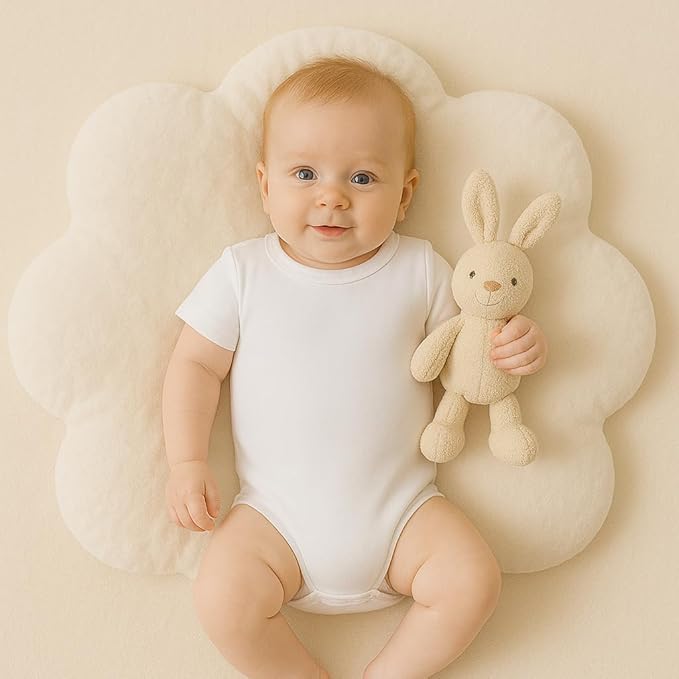 ROMPERINBOX Baby Girl Short Sleeve Onsies, 3 Pack Multi Colors Baby Bodysuit, Knitted Solid, Crew Neck 0-24 Months