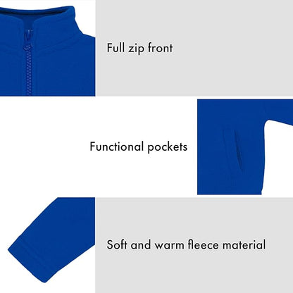 Creative Knitwear College Baby Polar Fleece Jacket-Team Logo, Multiple Colors, for Boys & Girls (12 Mos-8 Yrs)