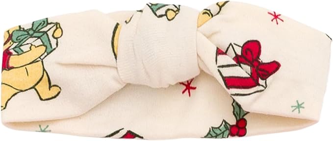 Disney Christmas Baby Girls Bodysuit, Pants and Headband 3 Piece Outfit Set Newborn to Infant Sizes (Newborn - 24 Months)