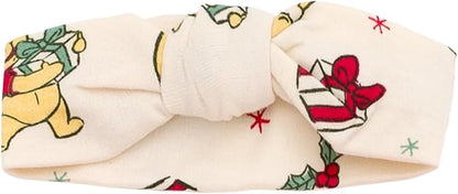 Disney Christmas Baby Girls Bodysuit, Pants and Headband 3 Piece Outfit Set Newborn to Infant Sizes (Newborn - 24 Months)