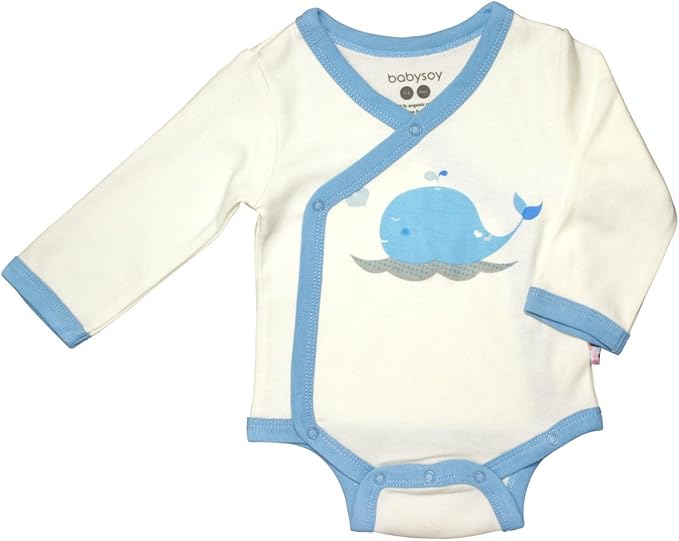 Babysoy Organic Long Sleeve Kimono Bodysuit
