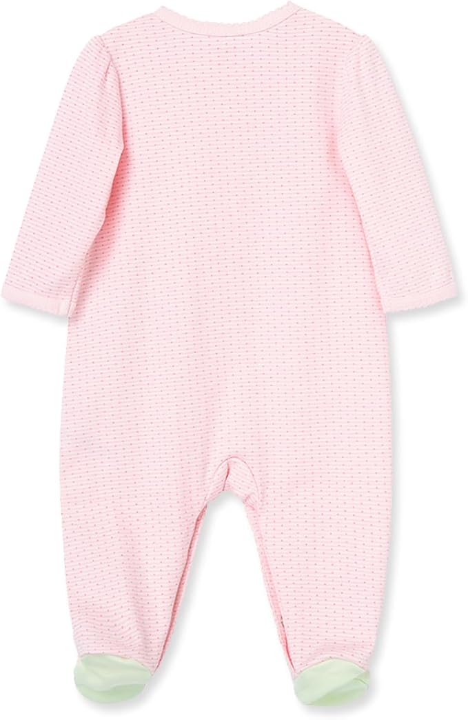 Little Me Clothes for Baby Girls' 100% Cotton Scratch-Free Tag Footie Sleeper, Preemie to 9 Months