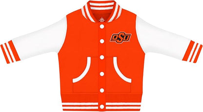 Creative Knitwear College Baby Varsity Jacket Lightweight - Team Logo, Multiple Colors, Unisex, (0 Months - 4T)