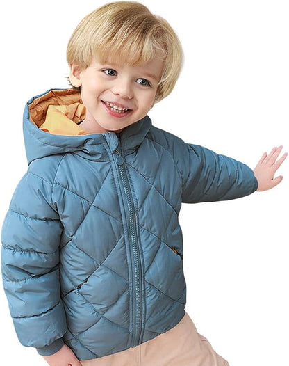 Curipeer Kids Winter Jacket Front Zip Warm Snow Wear Toddler Outer Clothing 2-8T