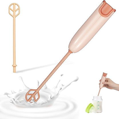 Handheld Electric Baby Formula Mixer with 2 Stirring Sticks, Portable Small Drink Milk Powder Mixer for Bottle Protein Powder Coffee Travel Office Home Stirrer Supply