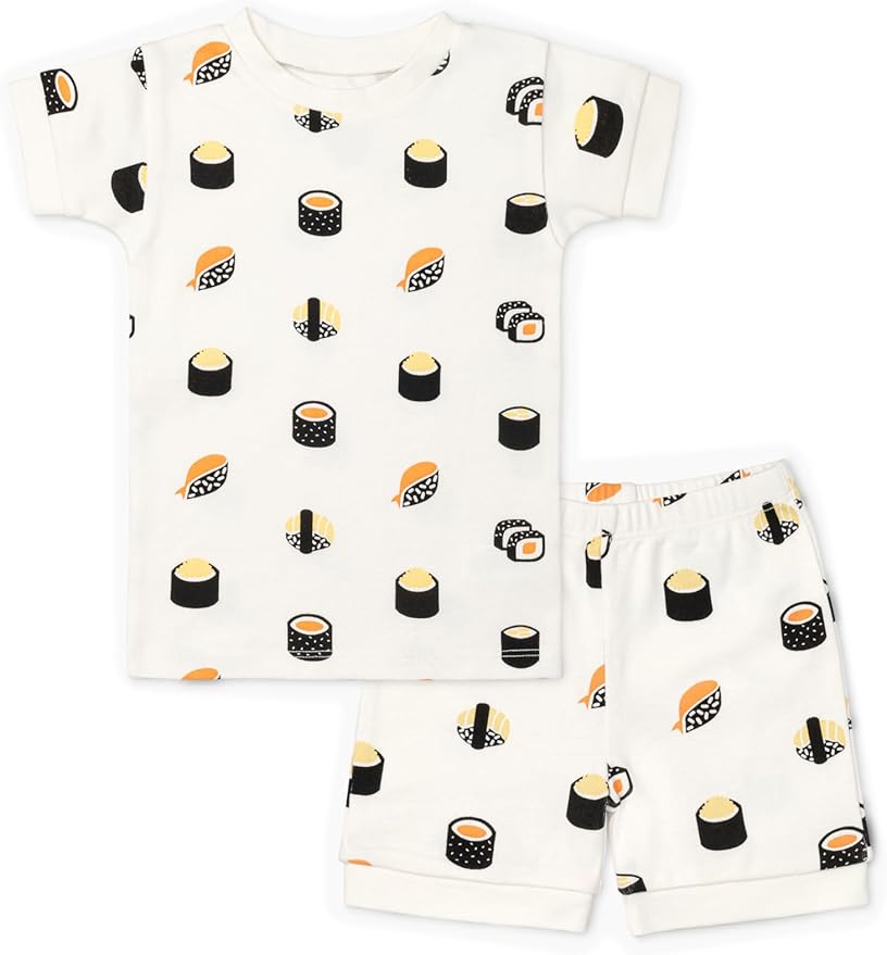 MONICA + ANDY baby-boys Organic Two-piece Shorty Pajama Set