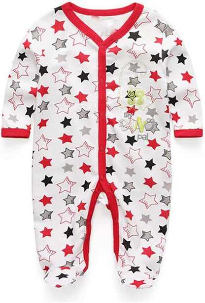 Newborn Baby Boy Girl Organic Cotton Bodysuit Long Sleeve Jumpsuit 3-Pack Outfits Clothes,0-24Months