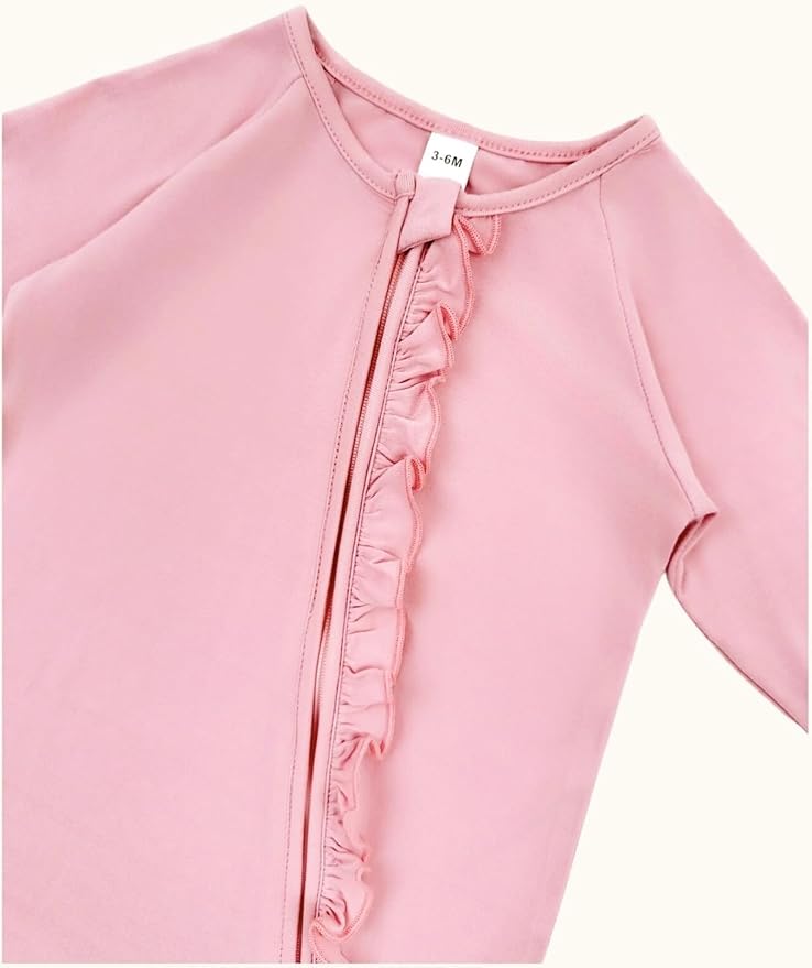 Bow Dream Baby Girl Romper Jumpsuit Bamboo Rayon Baby Clothes Boys & 2 Way Zipper Outfit Baby Clothes for Girls