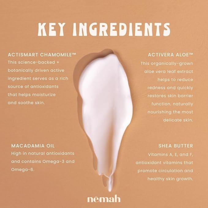 Nemah Baby Lotion, Baby Moisturizer For Sensitive Skin, Lotion For Newborn And Toddlers, With Chamomile Aloe Vera Jojoba Oil, Lightweight Non-Greasy, Fast Absorbing, Vegan & Cruelty Free, 9.8 Fl Oz