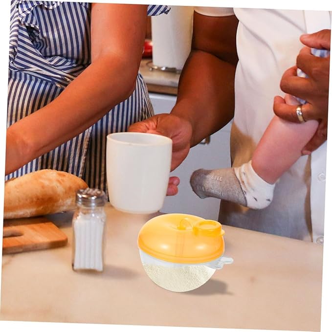 4pcs Three Compartment Powder Container Portable Snack Storage for Travel Design The-go Feeding Formula Dispenser