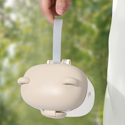 Bebamour Snack Box For Kids & Toddlers 3 Compartment Divided Food Storage Containers Food Storage Containers With Lids&Strap Snack Boxes for Go out,School, and Travel (New Coffee Cow)