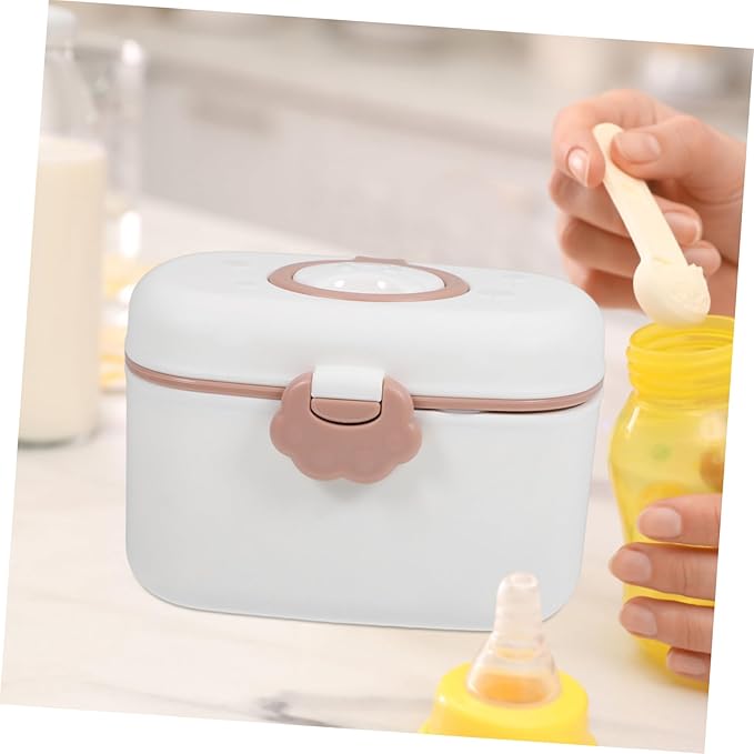 Portable Powder Dispenser Container for Travel Leak Formula Storage Holder with Fork Scoop for Food and Formula Organization The Go