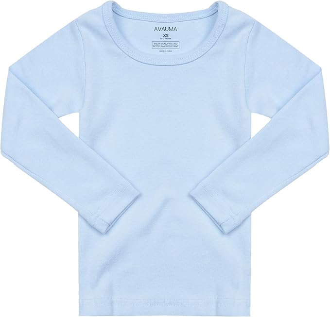 AVAUMA Baby Boys Girls Pajama Set Kids Toddler Snug fit Basic Cotton Sleepwear pjs for Daily