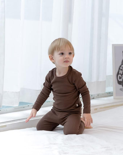 AVAUMA Baby Boys Girls Pajama Set Kids Toddler Snug fit Basic Cotton Sleepwear pjs for Daily