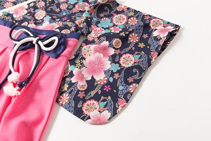 Baby Girl Kimono Romper Japanese Costumes Hakama Coverall Infant Samurai Outfits