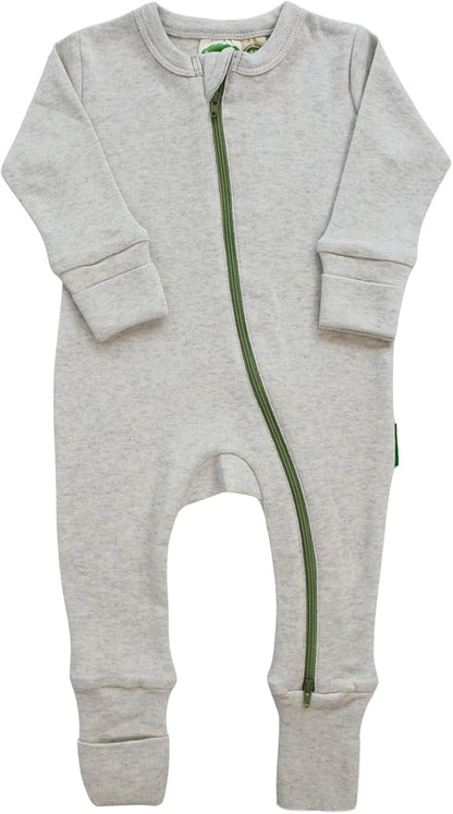 PARADE Organic Snuggle Soft Melange '2-Way' Zipper Romper