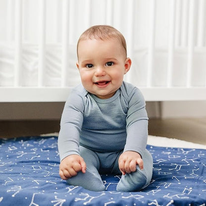 Woolino 100% Superfine Merino Wool Baby Bodysuit - Long Sleeve Bodysuit for Boy and Girl - Tagless Neck Bodysuit for Unisex