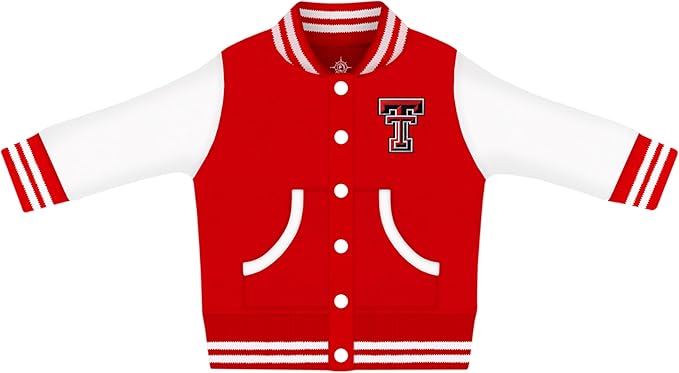 Creative Knitwear College Baby Varsity Jacket Lightweight - Team Logo, Multiple Colors, Unisex, (0 Months - 4T)