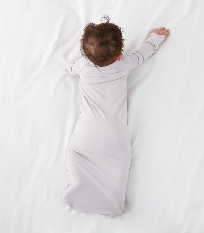 Baby Sleeper Gown Viscose from Bamboo Newborn Nightgowns Unisex Long Sleeve Sleep Sack
