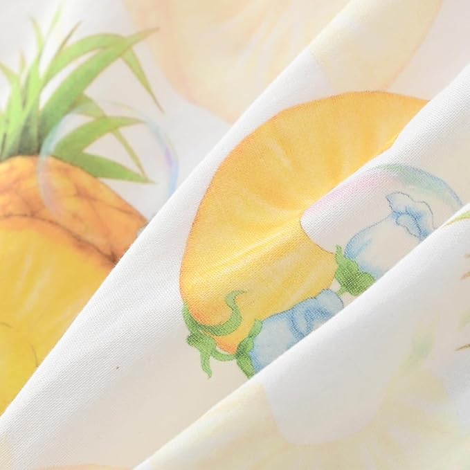 BINIDUCKLING Baby Kimono Style Wrap Over Bodysuit Soft Muslin Fabric Graphic Print