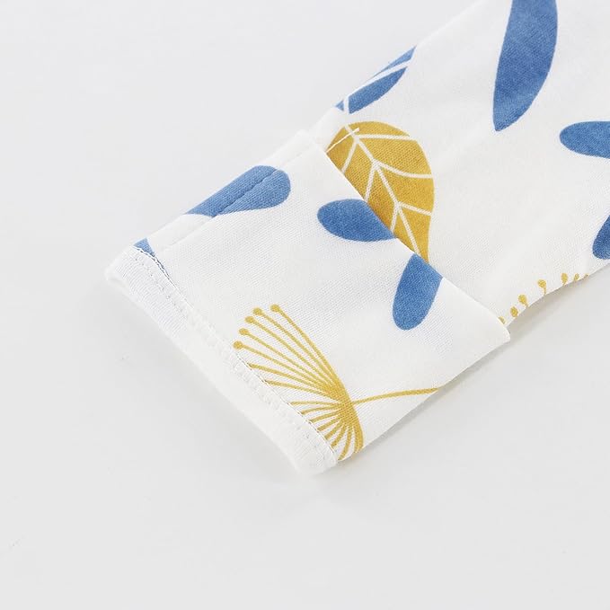 Newborn Side snap Shirts for Baby Girls & Boys, Purcotton Baby Girls & Boys Top Tees with Cute Patterns, 2-Pack