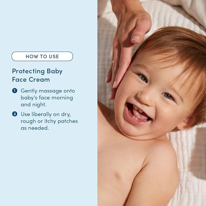 Evereden Protecting Baby Face Cream 1.7 fl.oz.: No.3 Rich Baby Cream - Infant Face Moisturizer - Ultra-Dry Skin - Cold, Dry Climates - Squalane & Ceramide - Clean Vegan Ingredients - Fragrance-Free