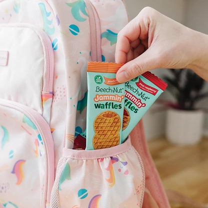 Beech-Nut Toddler Snacks Jammin' Waffles with Fruit Filling for Babies & Toddlers, Pear Raspberry, 10 Boxes (50 Individually Wrapped Packs)