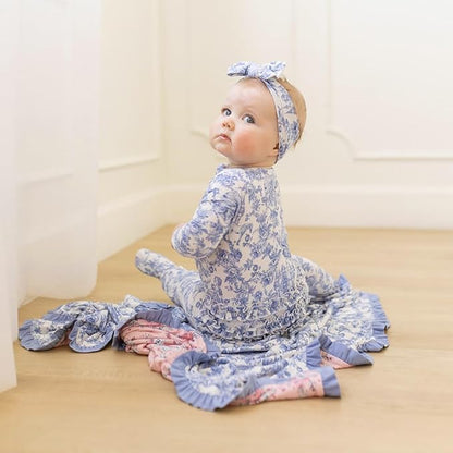 Ruffled Zippered Vintage Pink Rose One Piece