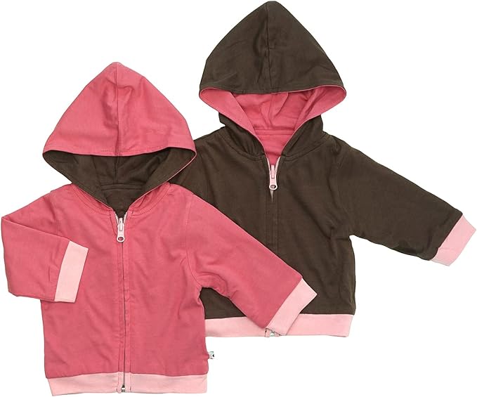 Babysoy Baby & Tot Unisex Reversible Zipper Hoodie Jacket