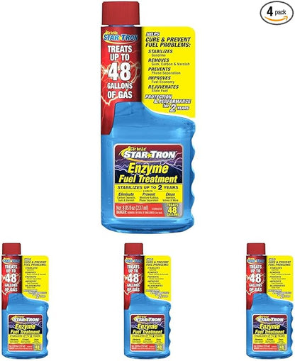 STAR BRITE Star Tron Enzyme Fuel Treatment SEF Gasoline Formula - 1 oz. Treats 6 Gallons - 8 OZ (14308SS)(FFP Certified) (Pack of 4)