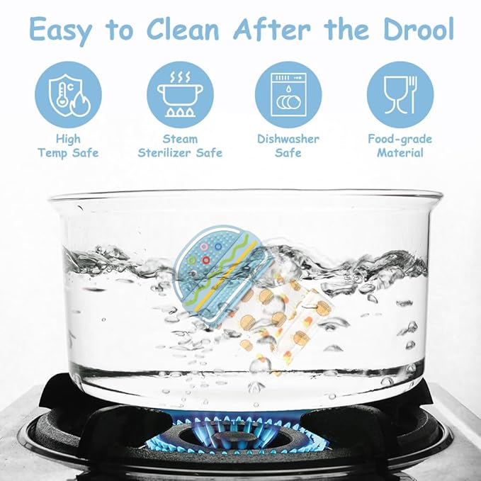 2Pack Silicone Teething Mitt, Hamburger Baby Teething Toy for 0-6 6-12 Months, Food Grade Silicone Infant Teething Mitten, BPA-Free Baby Chew Toys for Pain Relief, Sucking Needs