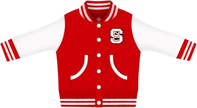 Creative Knitwear College Baby Varsity Jacket Lightweight - Team Logo, Multiple Colors, Unisex, (0 Months - 4T)