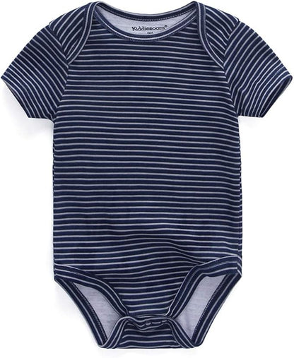 Kiddiezoom Baby Bodysuit Newborn Short Sleeve baby One-Piece Cotton 5-Pack baby clothes