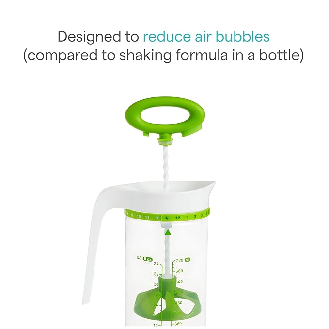 Munchkin Smart Blend Formula Mixing and Breast Milk Storage Pitcher, Mix and Store up to 24 Ounces, Green
