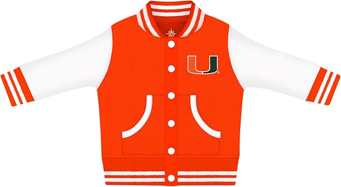 Creative Knitwear College Baby Varsity Jacket Lightweight - Team Logo, Multiple Colors, Unisex, (0 Months - 4T)