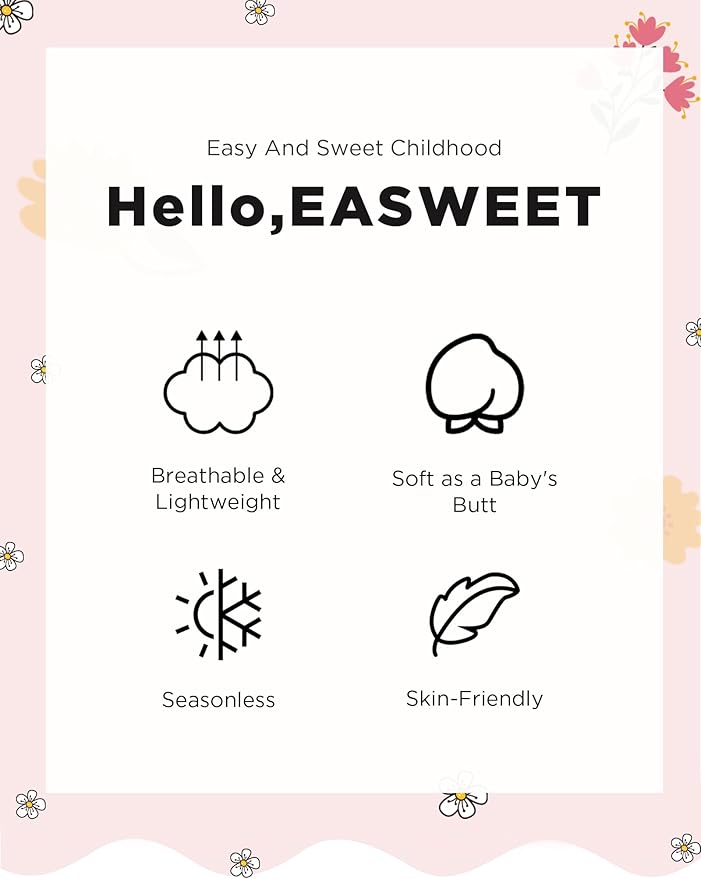 Infant Baby Girl Bodysuit Dress with Hairband Set, Bamboo Viscose Summer Clothes Outfit