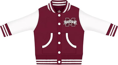 Creative Knitwear College Baby Varsity Jacket Lightweight - Team Logo, Multiple Colors, Unisex, (0 Months - 4T)